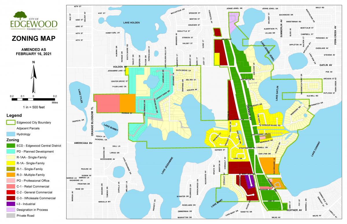 County Florida Zoning Map Edgewood Zoning Map 08 17 2021 0 